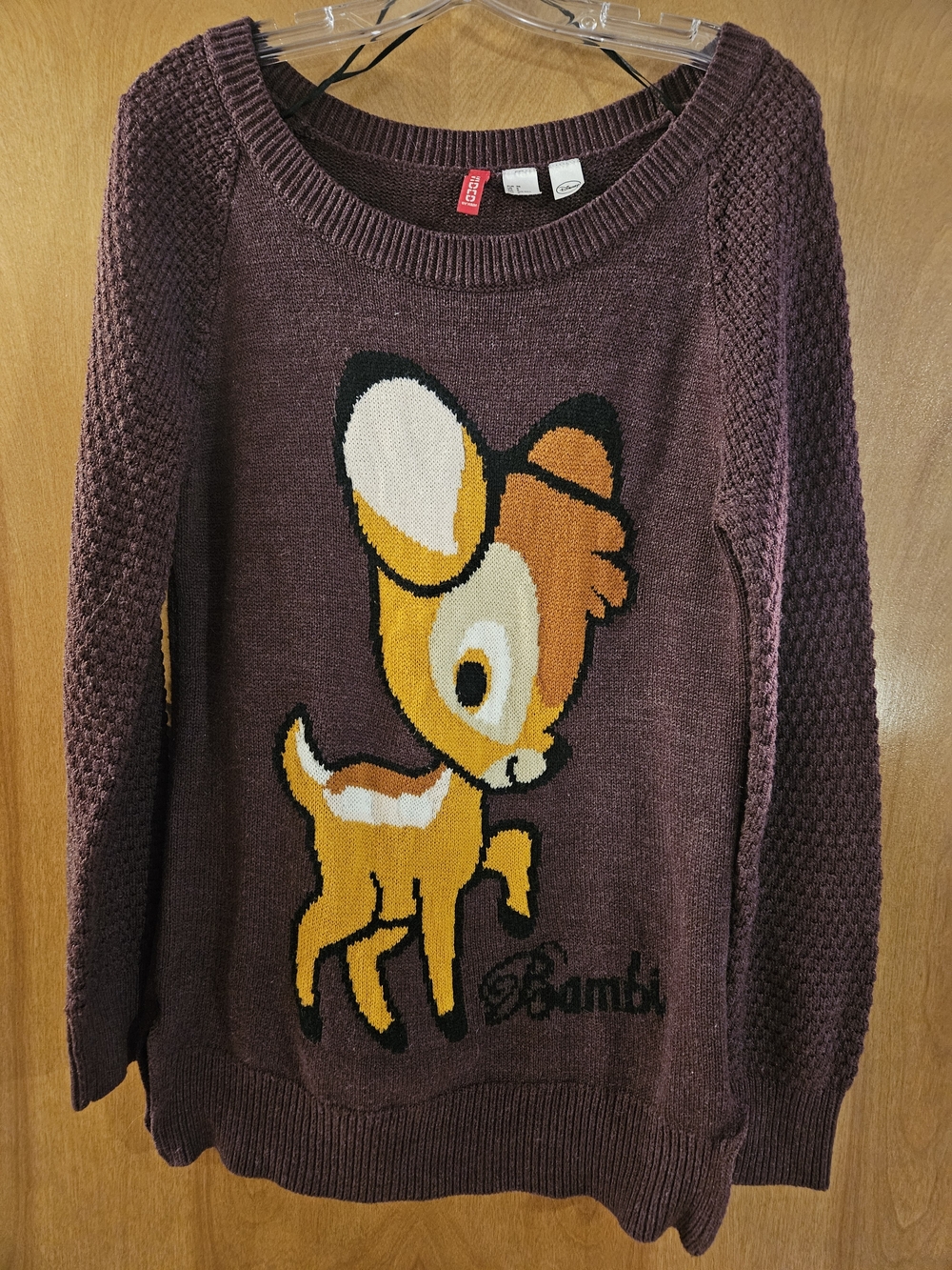 Disney Plum Bambi Crewneck Sweater by Divided